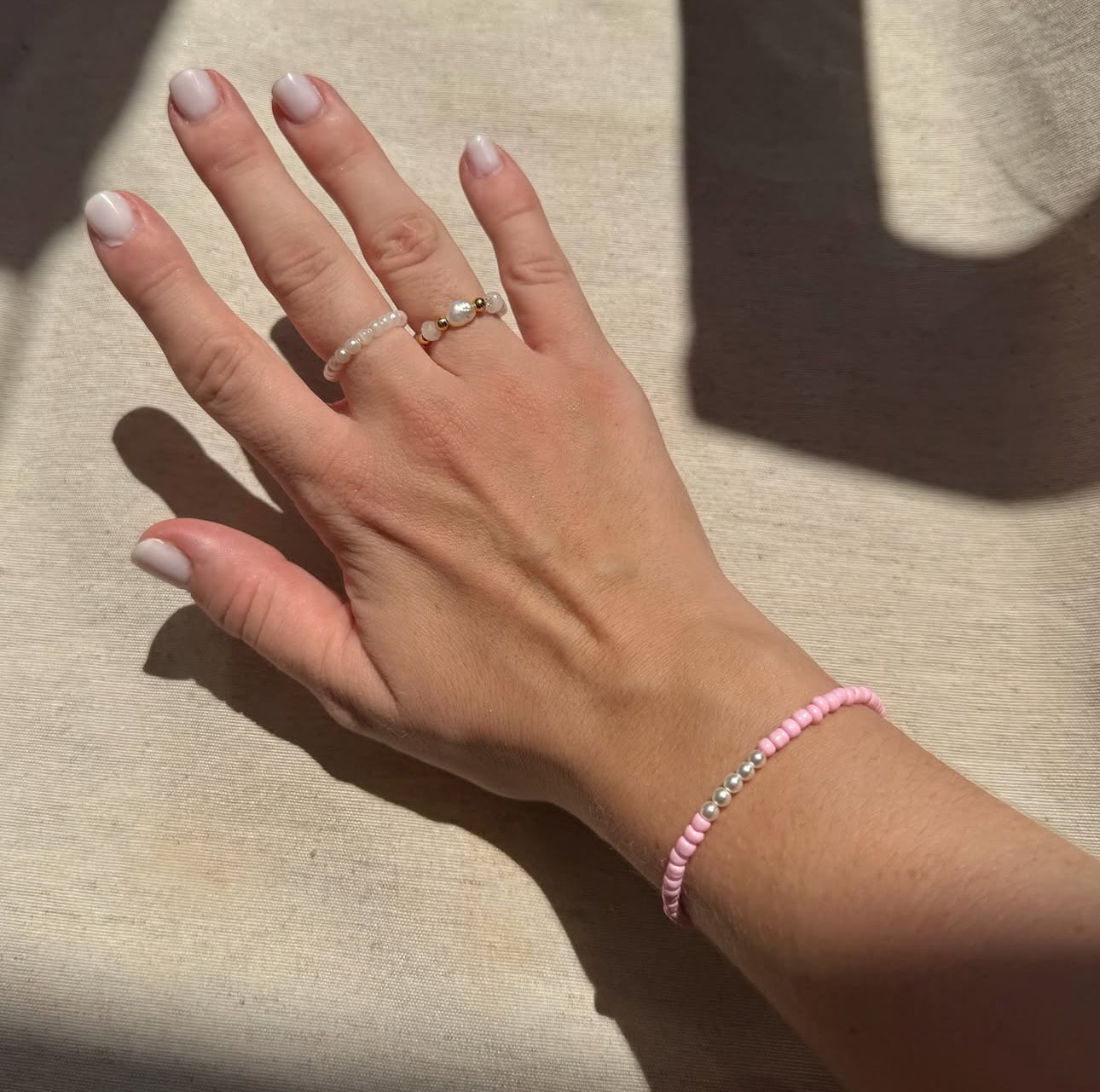 Pulsera Luz Oceánica Rosa Pastel